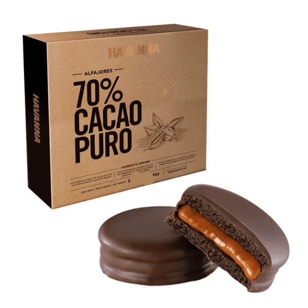 Alfajores havanna 70% cacao puro x4
